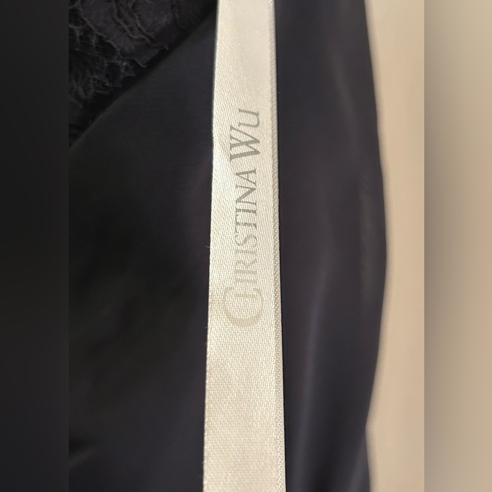 Christina Wu Celebration Elegant Black Lace Evening Dress - Picture 8 of 9